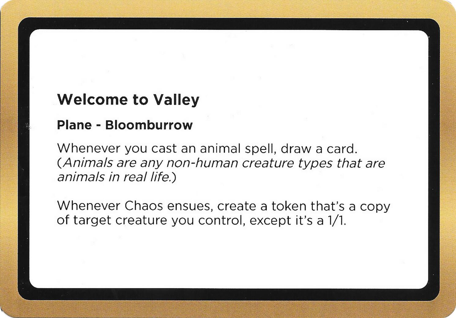 Welcome to Valley (Black Lotus Unknown Planechase) [Oversize Cards] | Total Play