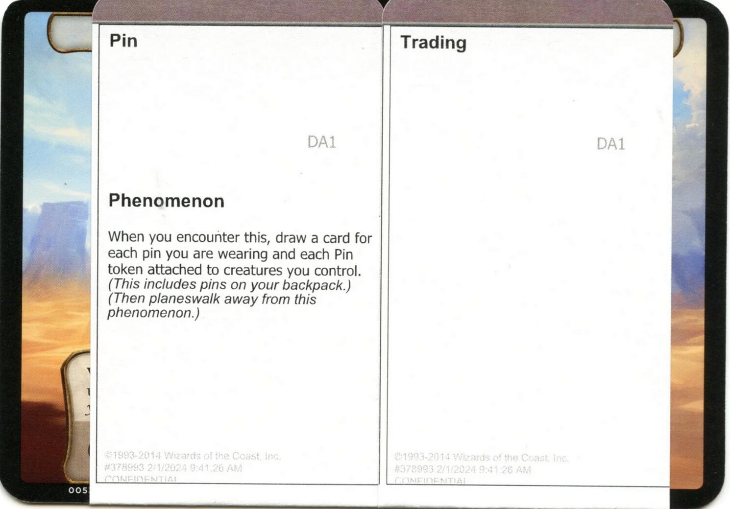 Pin Trading (Black Lotus Unknown Planechase) [Oversize Cards] | Total Play