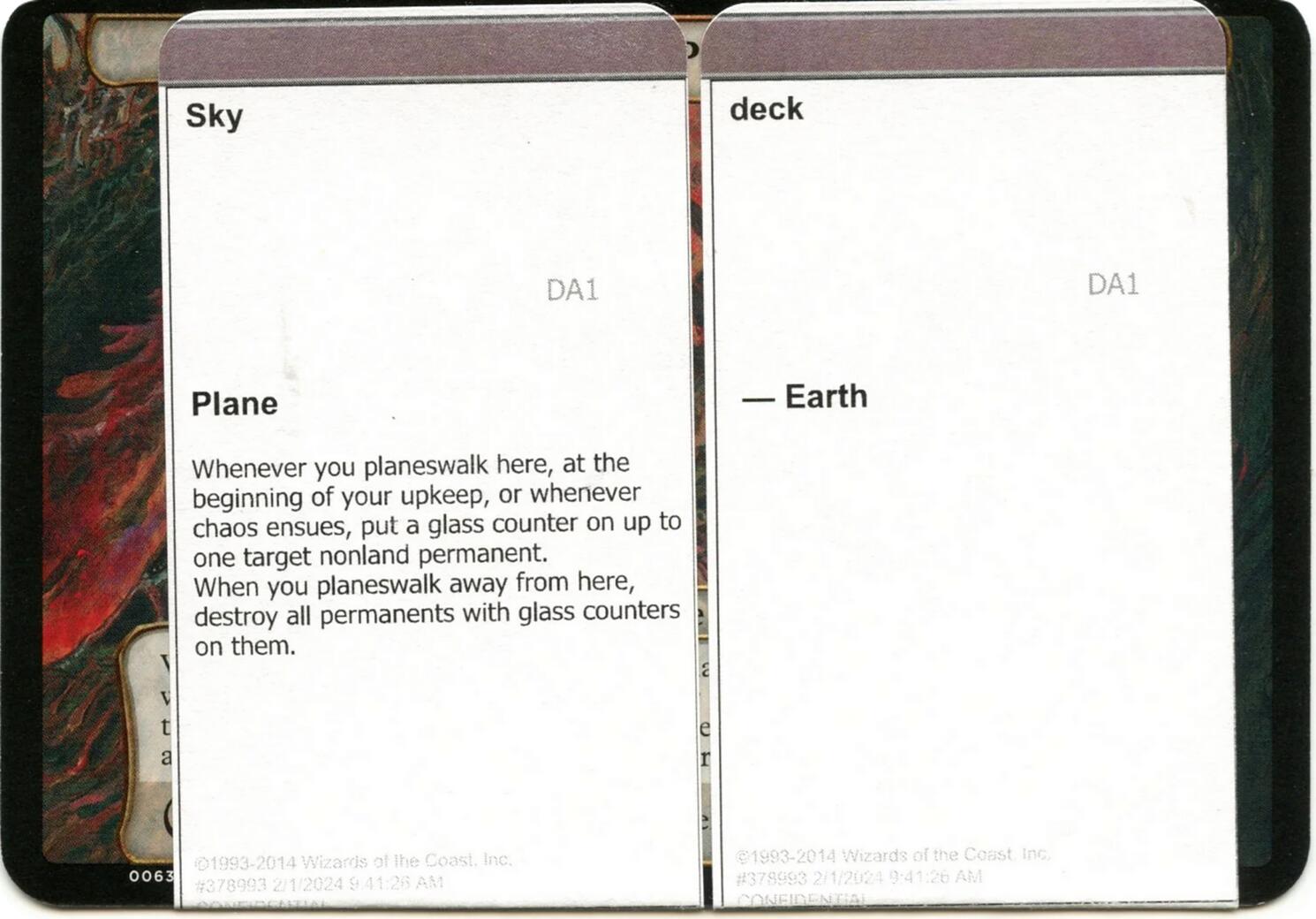 Sky Deck (Black Lotus Unknown Planechase) [Oversize Cards] | Total Play