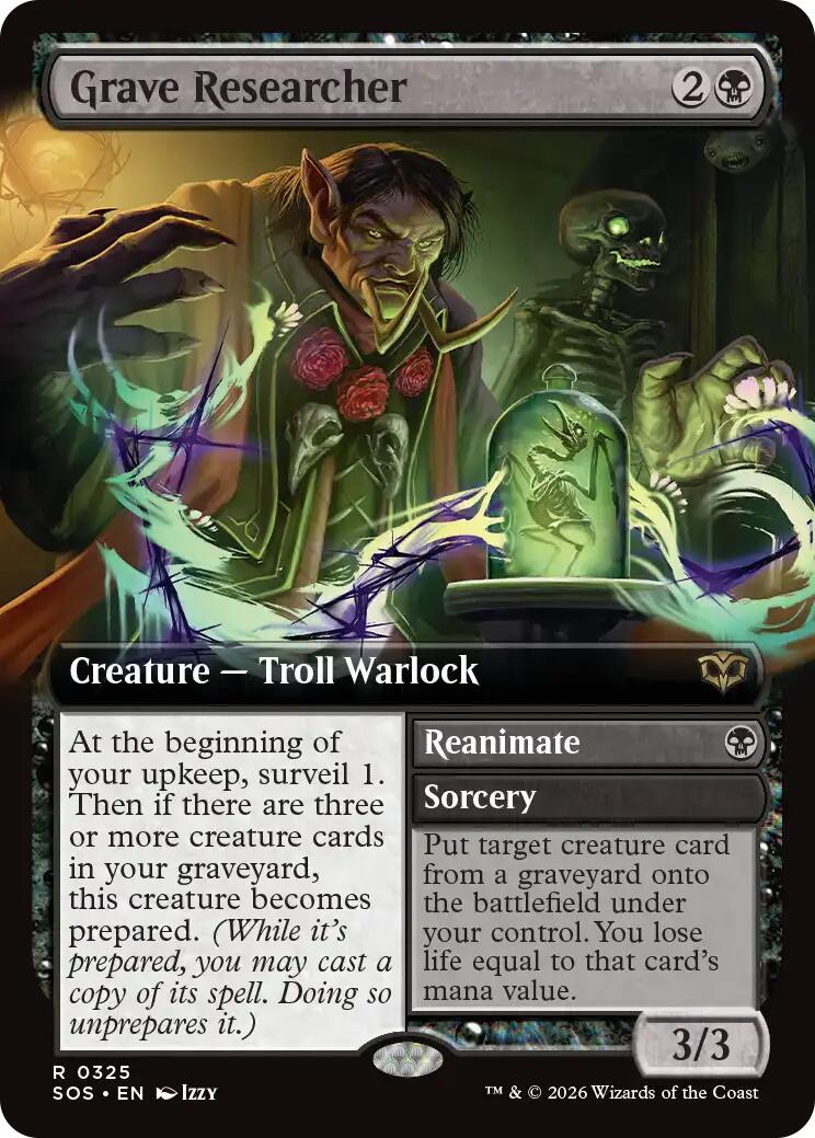 Grave Researcher (Extended Art) [Secrets of Strixhaven] | Total Play