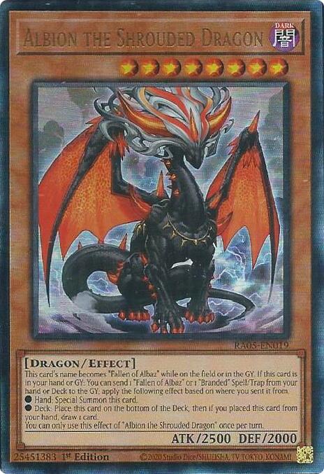 Albion the Shrouded Dragon (Ultimate Rare) [RA05-EN019] Ultimate Rare | Total Play