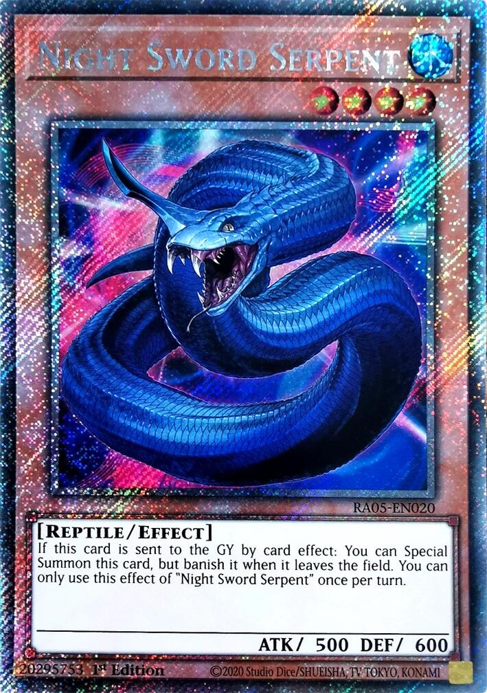 Night Sword Serpent (Platinum Secret Rare) [RA05-EN020] Platinum Secret Rare | Total Play