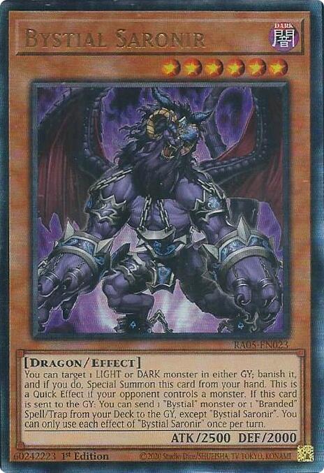 Bystial Saronir (Ultimate Rare) [RA05-EN023] Ultimate Rare | Total Play