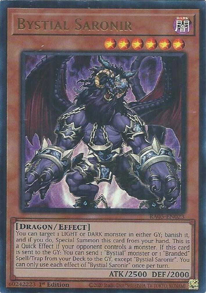 Bystial Saronir (Ultra Rare) [RA05-EN023] Ultra Rare | Total Play