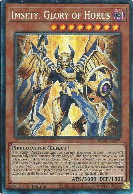Imsety, Glory of Horus (Collector's Rare) [RA05-EN027] Collector's Rare | Total Play