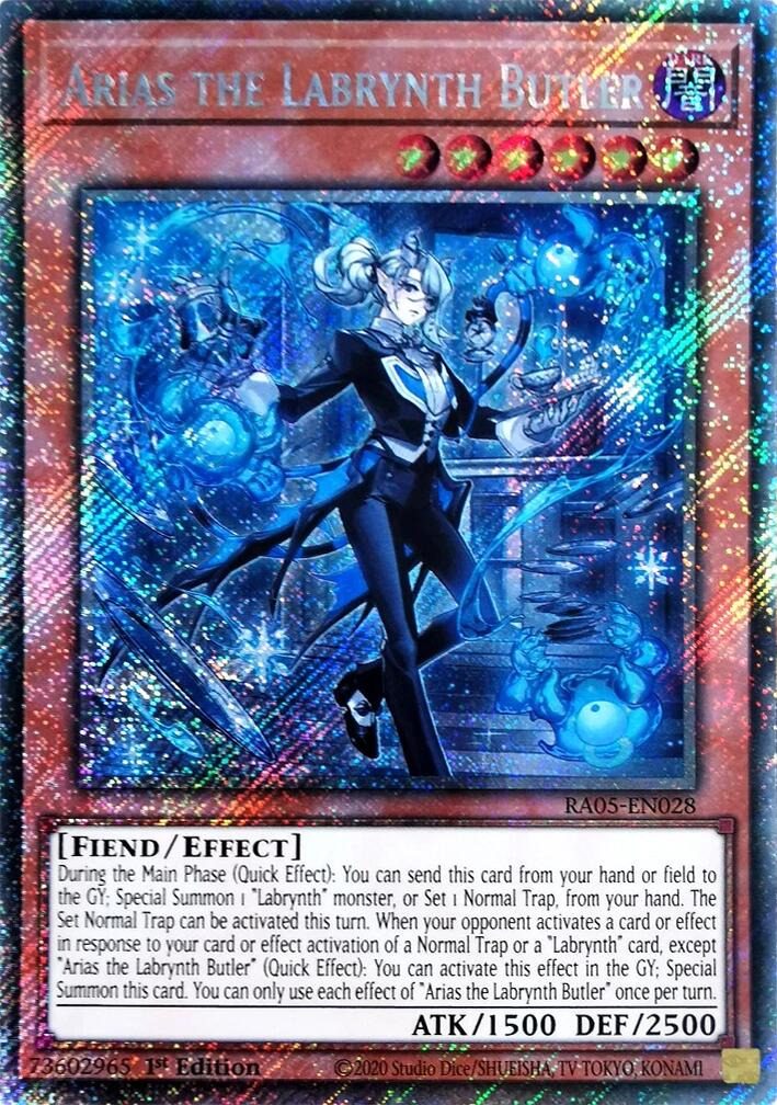 Arias the Labrynth Butler (Platinum Secret Rare) [RA05-EN028] Platinum Secret Rare | Total Play