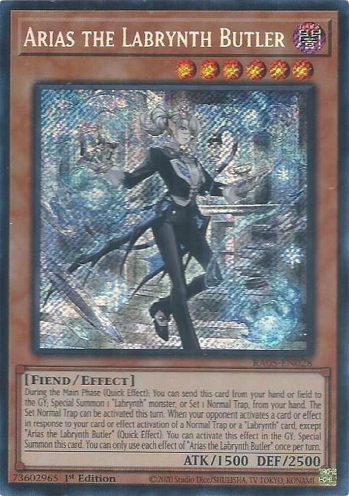 Arias the Labrynth Butler (Secret Rare) [RA05-EN028] Secret Rare | Total Play