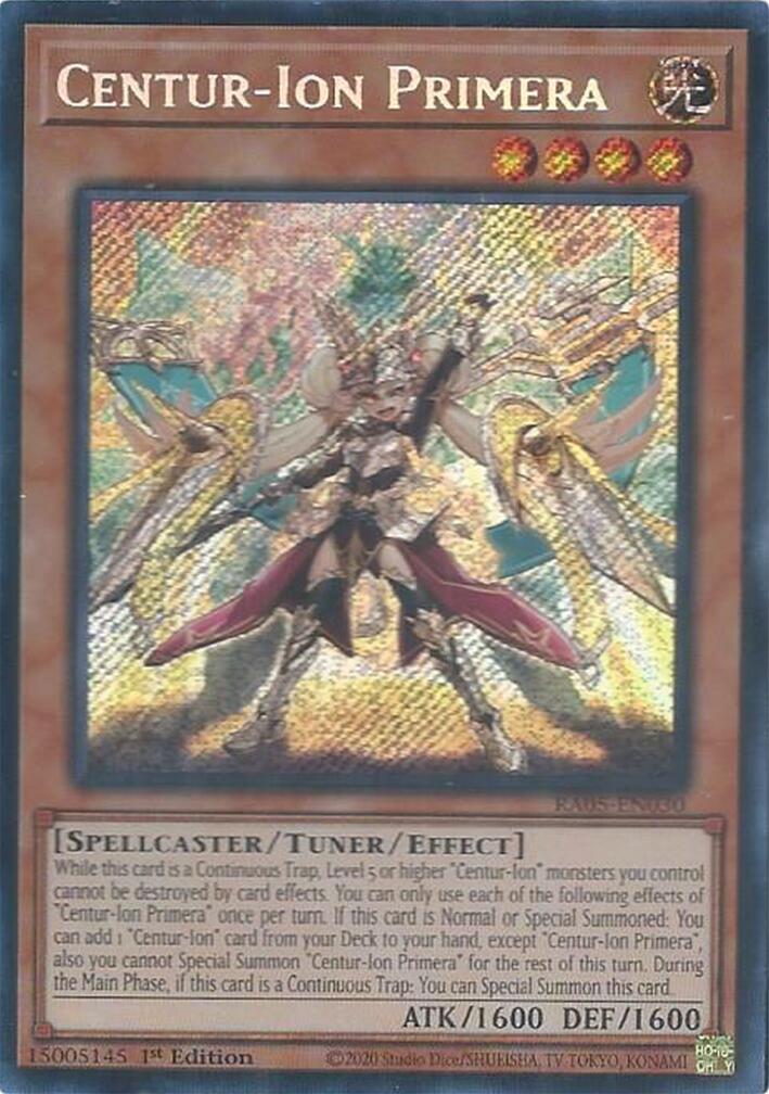 Centur-Ion Primera (Secret Rare) [RA05-EN030] Secret Rare | Total Play