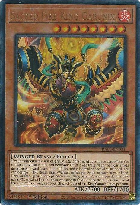 Sacred Fire King Garunix (Ultimate Rare) [RA05-EN031] Ultimate Rare | Total Play