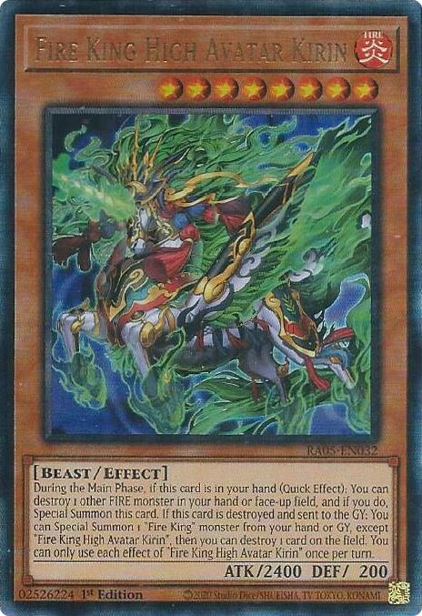 Fire King High Avatar Kirin (Ultimate Rare) [RA05-EN032] Ultimate Rare | Total Play
