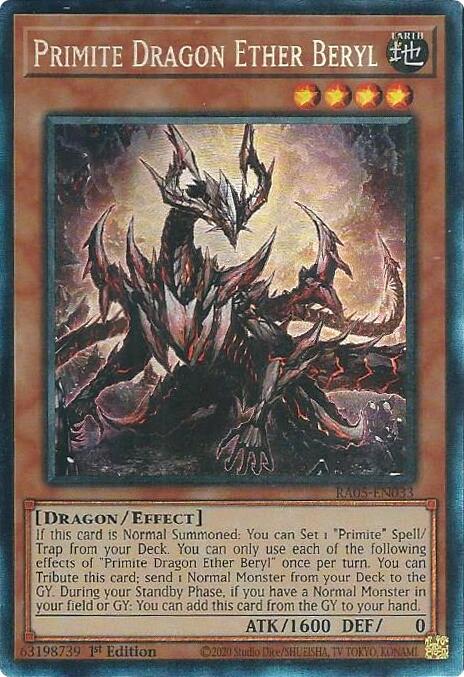 Primite Dragon Ether Beryl (Collector's Rare) [RA05-EN033] Collector's Rare | Total Play
