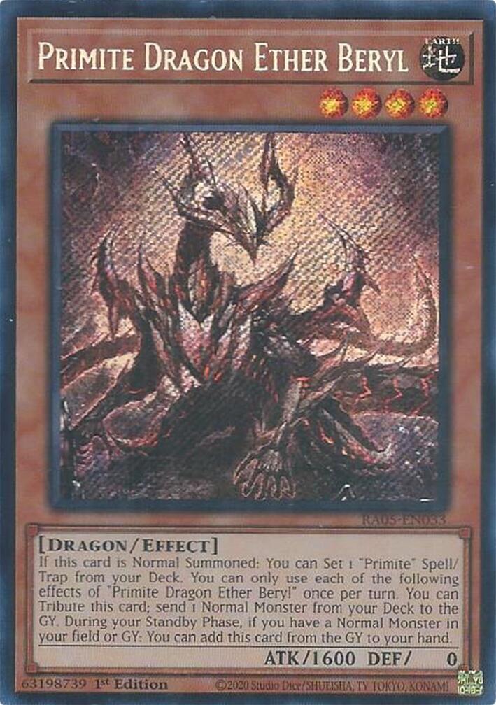Primite Dragon Ether Beryl (Secret Rare) [RA05-EN033] Secret Rare | Total Play