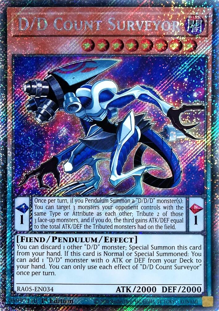 D/D Count Surveyor (Platinum Secret Rare) [RA05-EN034] Platinum Secret Rare | Total Play