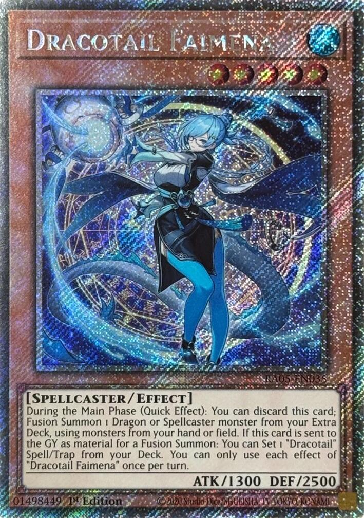 Dracotail Faimena (Platinum Secret Rare) [RA05-EN035] Platinum Secret Rare | Total Play