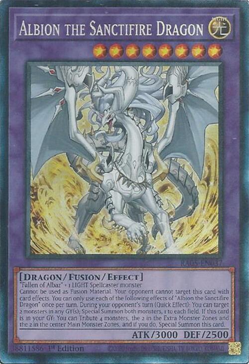 Albion the Sanctifire Dragon (Collector's Rare) [RA05-EN037] Collector's Rare | Total Play