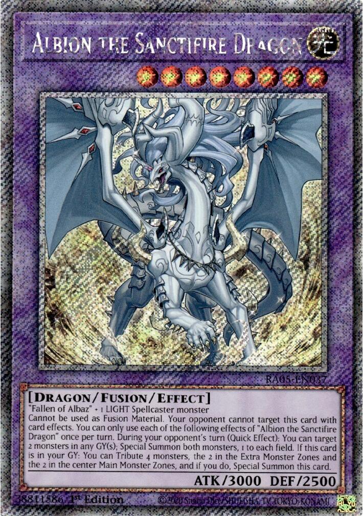 Albion the Sanctifire Dragon (Platinum Secret Rare) [RA05-EN037] Platinum Secret Rare | Total Play