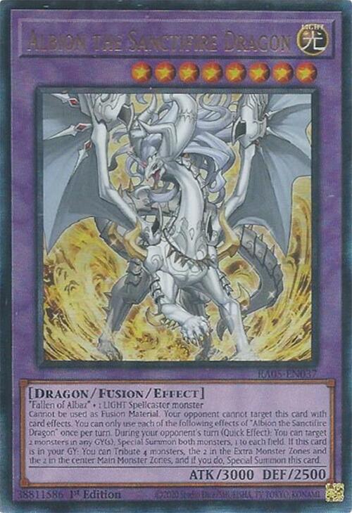 Albion the Sanctifire Dragon (Ultimate Rare) [RA05-EN037] Ultimate Rare | Total Play