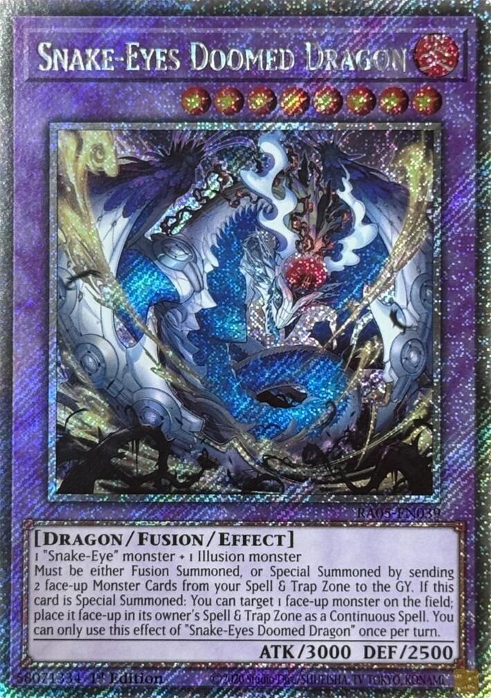 Snake-Eyes Doomed Dragon (Platinum Secret Rare) [RA05-EN039] Platinum Secret Rare | Total Play