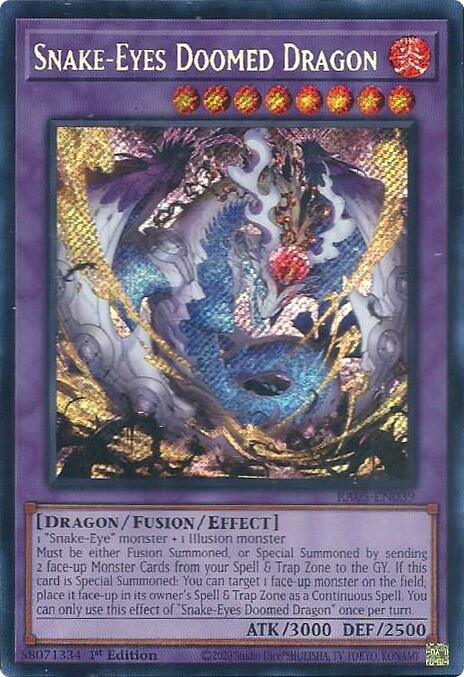 Snake-Eyes Doomed Dragon (Secret Rare) [RA05-EN039] Secret Rare | Total Play