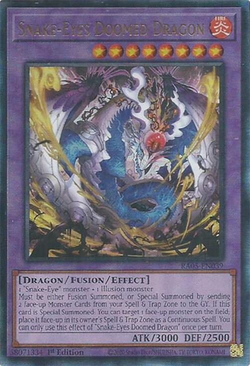 Snake-Eyes Doomed Dragon (Ultimate Rare) [RA05-EN039] Ultimate Rare | Total Play