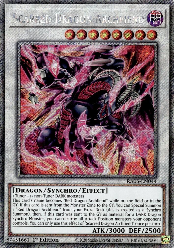 Scarred Dragon Archfiend (Platinum Secret Rare) [RA05-EN044] Platinum Secret Rare | Total Play
