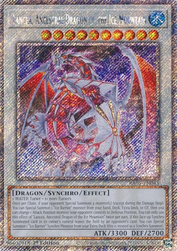 Lancea, Ancestral Dragon of the Ice Mountain (Platinum Secret Rare) [RA05-EN045] Platinum Secret Rare | Total Play