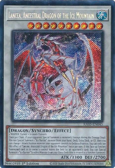 Lancea, Ancestral Dragon of the Ice Mountain (Secret Rare) [RA05-EN045] Secret Rare | Total Play