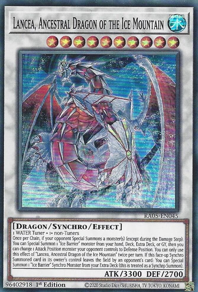 Lancea, Ancestral Dragon of the Ice Mountain [RA05-EN045] Super Rare | Total Play