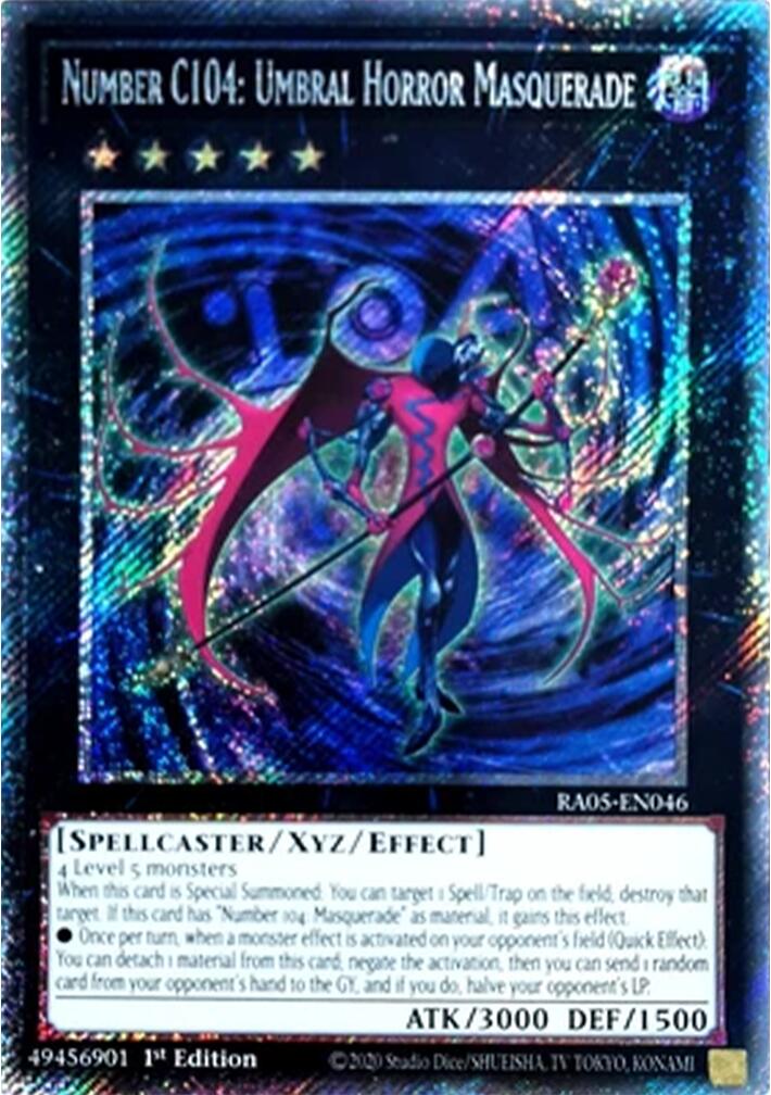 Number C104: Umbral Horror Masquerade (Platinum Secret Rare) [RA05-EN046] Platinum Secret Rare | Total Play