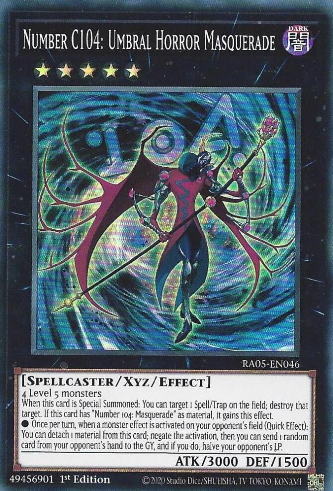 Number C104: Umbral Horror Masquerade [RA05-EN046] Super Rare | Total Play
