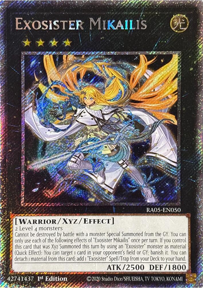 Exosister Mikailis (Platinum Secret Rare) [RA05-EN050] Platinum Secret Rare | Total Play