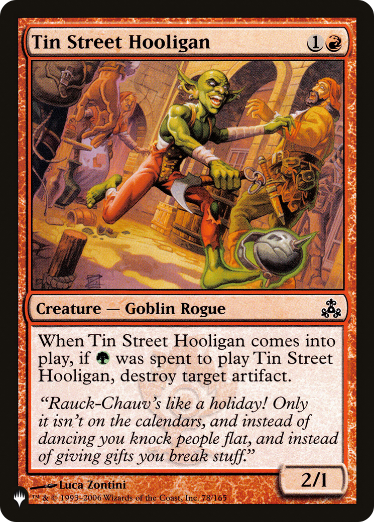 Tin Street Hooligan [The List Reprints] | Total Play