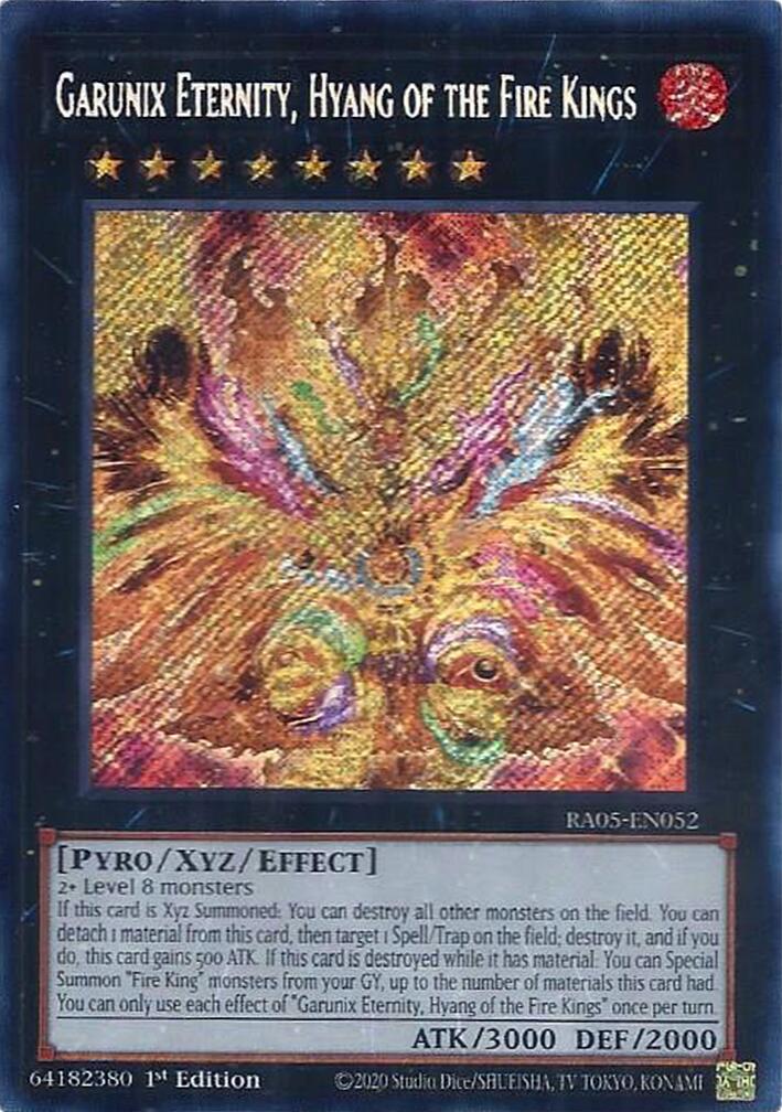 Garunix Eternity, Hyang of the Fire Kings (Secret Rare) [RA05-EN052] Secret Rare | Total Play