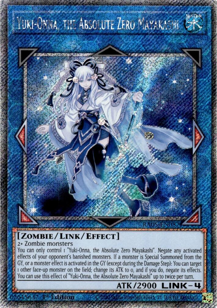 Yuki-Onna, the Absolute Zero Mayakashi (Platinum Secret Rare) [RA05-EN057] Platinum Secret Rare | Total Play