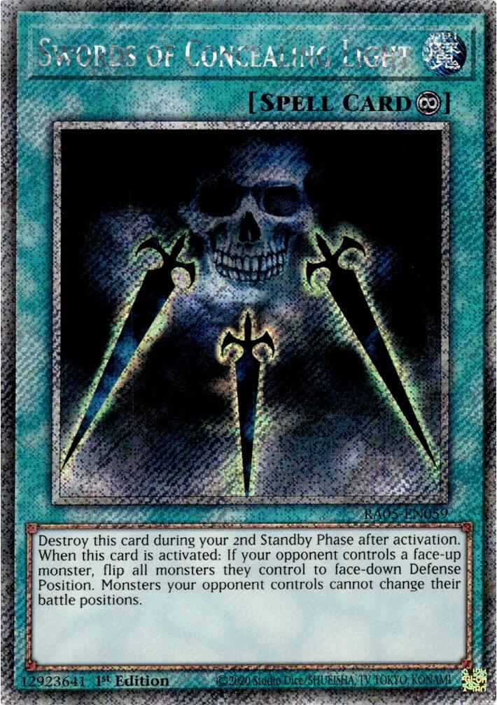 Swords of Concealing Light (Platinum Secret Rare) [RA05-EN059] Platinum Secret Rare | Total Play