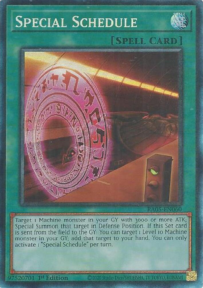 Special Schedule (Collector's Rare) [RA05-EN060] Collector's Rare | Total Play