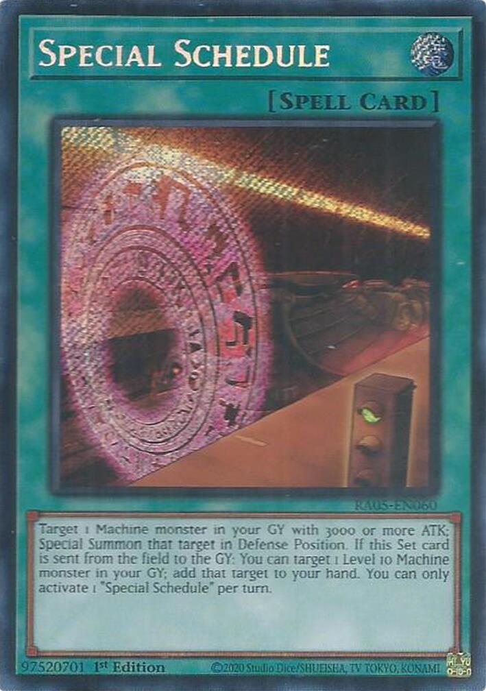 Special Schedule (Secret Rare) [RA05-EN060] Secret Rare | Total Play