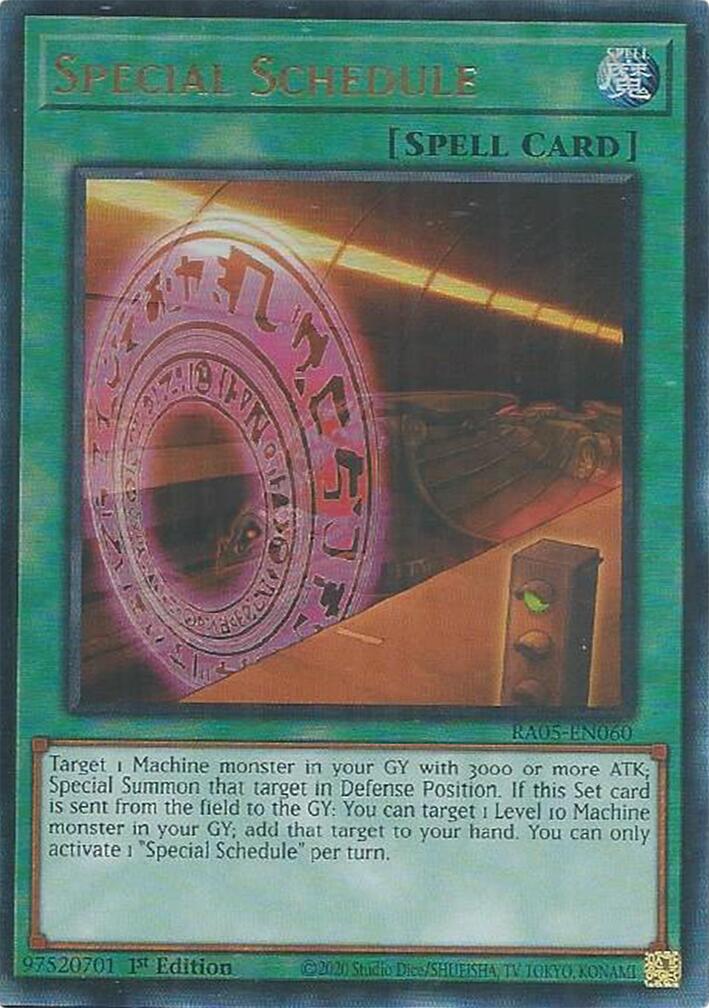 Special Schedule (Ultimate Rare) [RA05-EN060] Ultimate Rare | Total Play