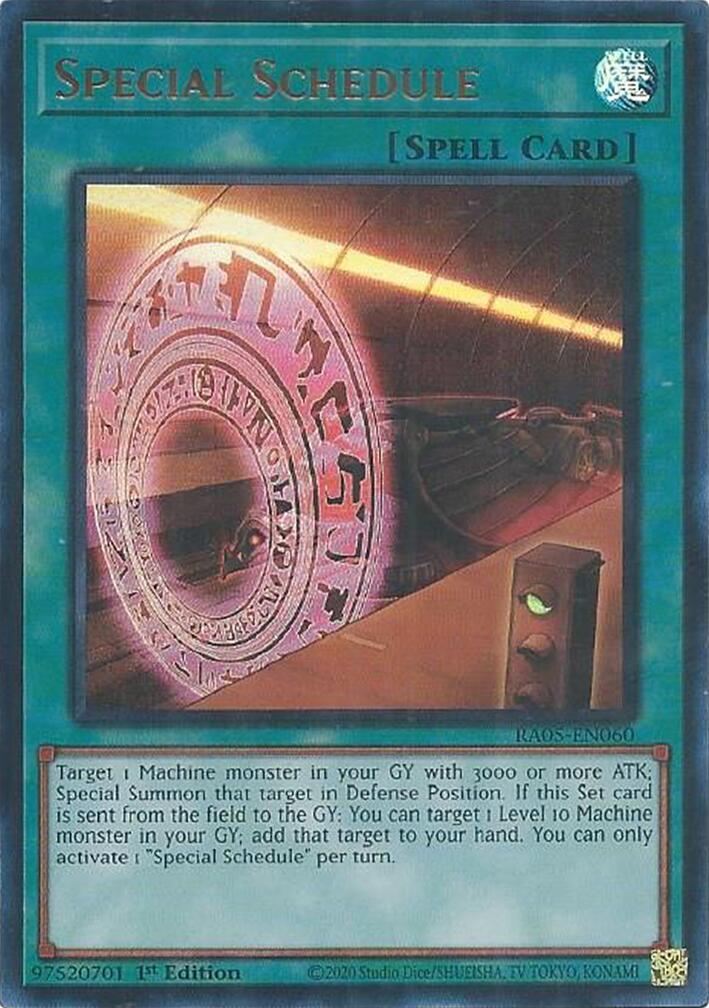 Special Schedule (Ultra Rare) [RA05-EN060] Ultra Rare | Total Play