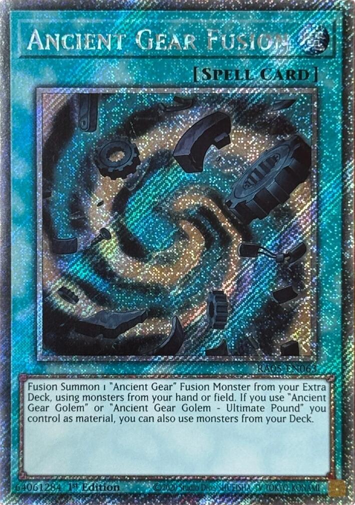 Ancient Gear Fusion (Platinum Secret Rare) [RA05-EN063] Platinum Secret Rare | Total Play