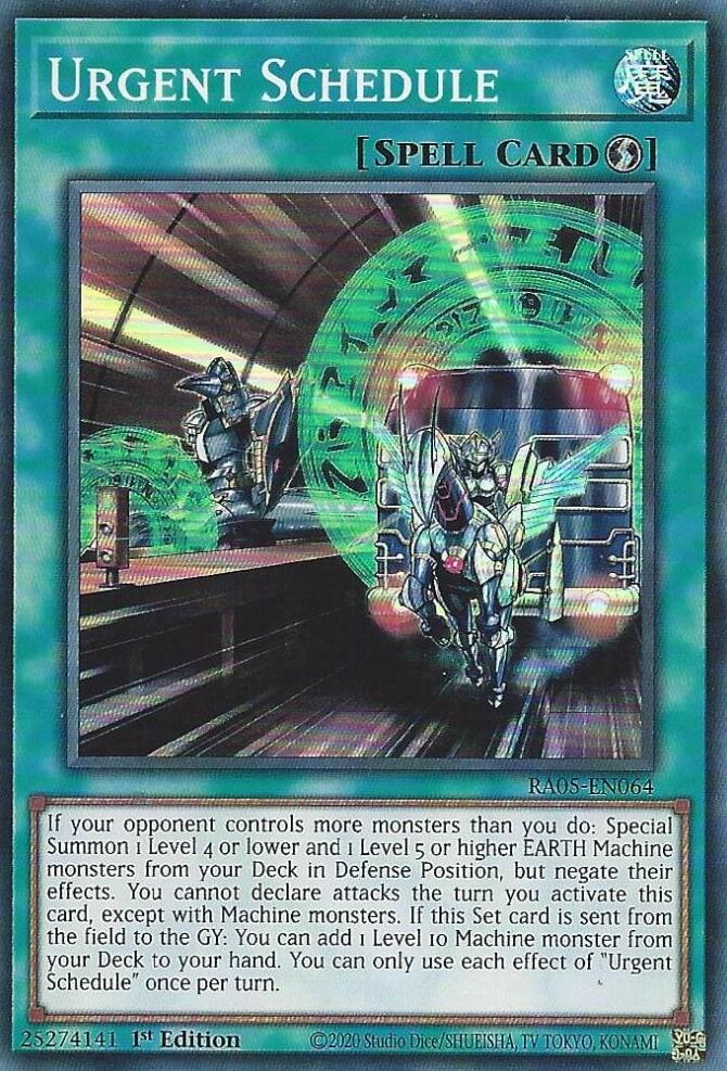 Urgent Schedule [RA05-EN064] Super Rare | Total Play