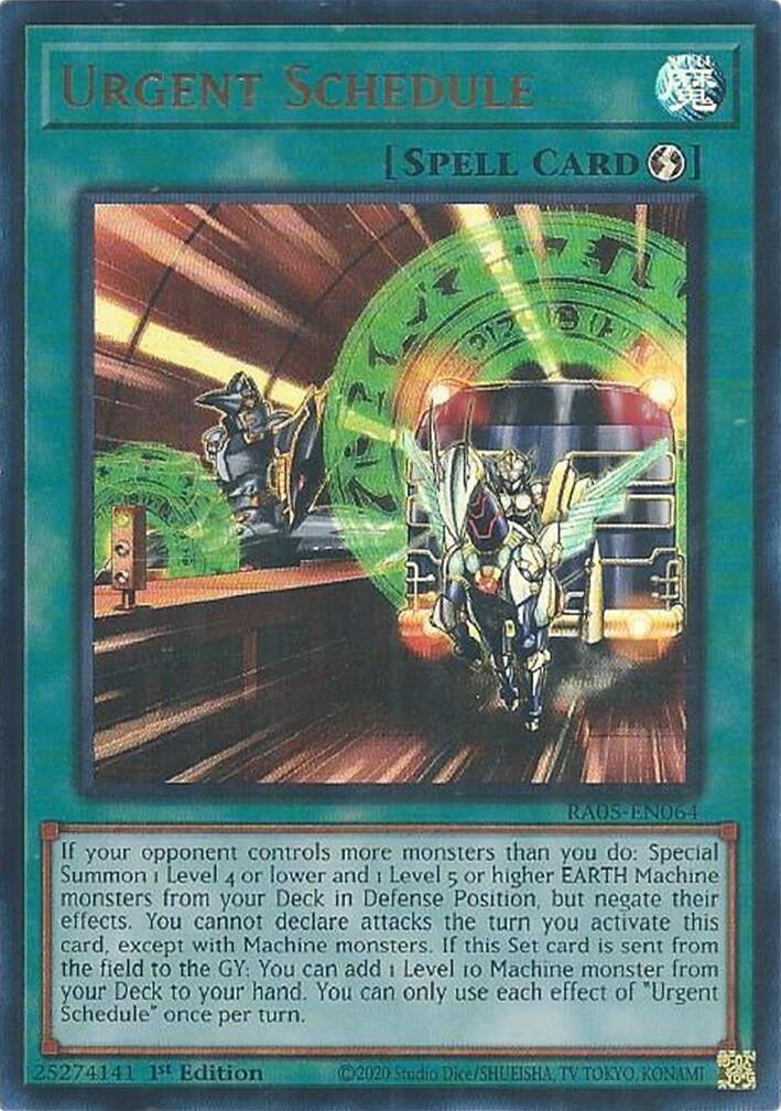Urgent Schedule (Ultra Rare) [RA05-EN064] Ultra Rare | Total Play