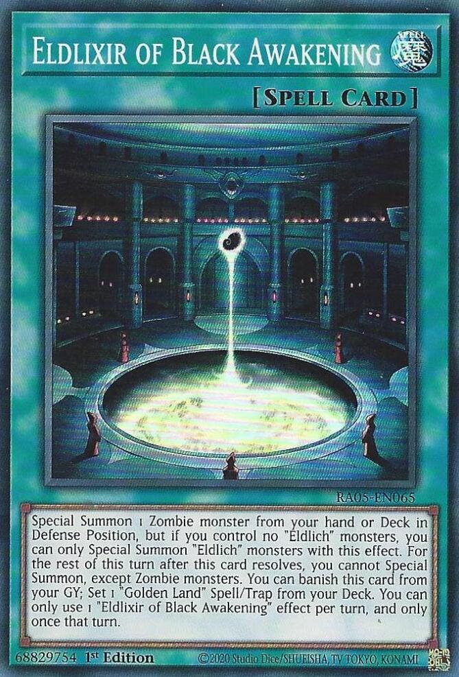 Eldlixir of Black Awakening [RA05-EN065] Super Rare | Total Play