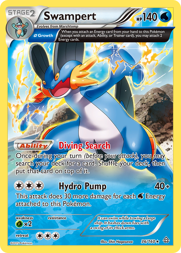 Swampert (36/160) [XY: Primal Clash] | Total Play