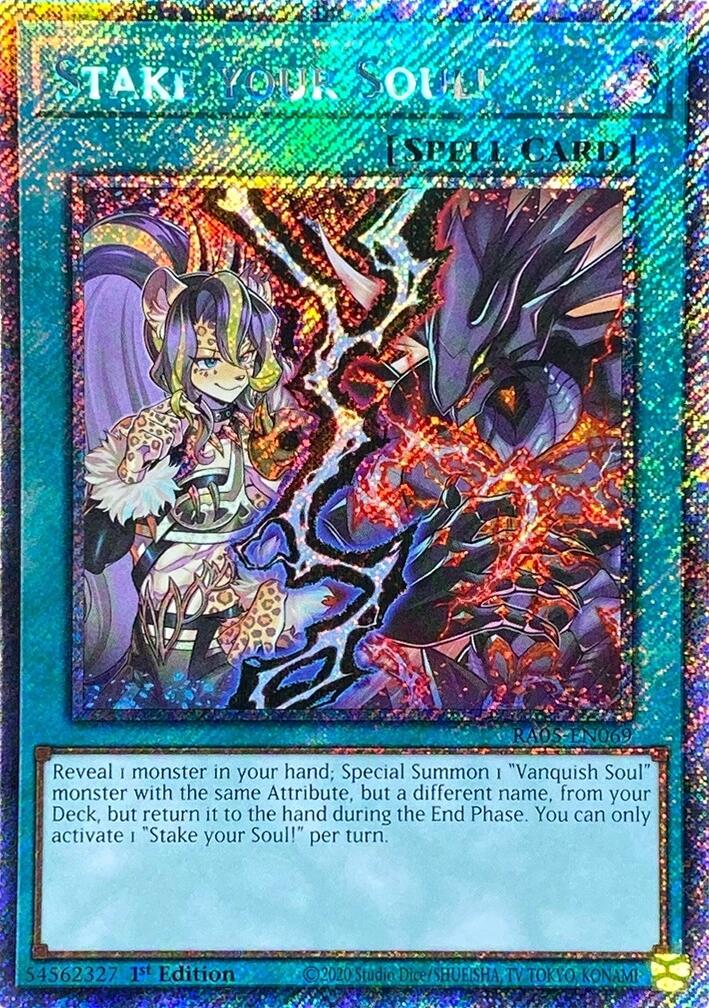 Stake your Soul! (Platinum Secret Rare) [RA05-EN069] Platinum Secret Rare | Total Play