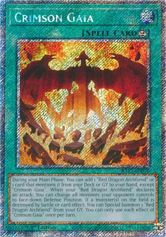 Crimson Gaia (Platinum Secret Rare) [RA05-EN070] Platinum Secret Rare | Total Play