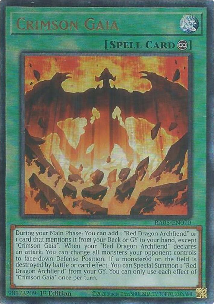 Crimson Gaia (Ultimate Rare) [RA05-EN070] Ultimate Rare | Total Play
