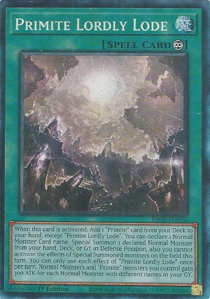 Primite Lordly Lode (Collector's Rare) [RA05-EN072] Collector's Rare | Total Play
