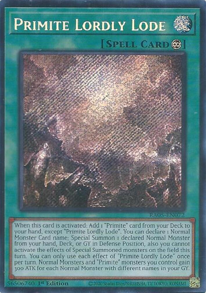 Primite Lordly Lode (Secret Rare) [RA05-EN072] Secret Rare | Total Play