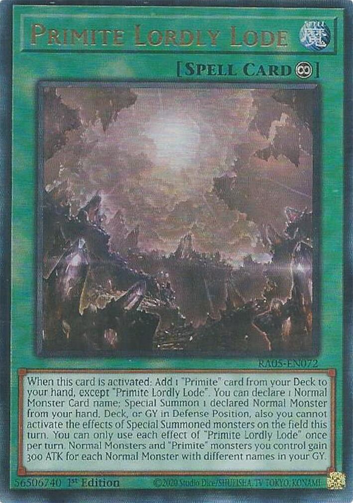 Primite Lordly Lode (Ultimate Rare) [RA05-EN072] Ultimate Rare | Total Play